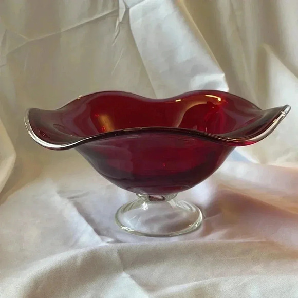 Vintage Red Murano Glass Dish - Picture 3 of 5